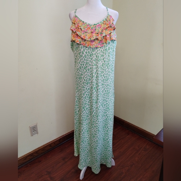 NWT Rixo x Target Leopard and Floral Print Spaghetti Strap Maxi Dress Size 1X - Picture 3 of 16